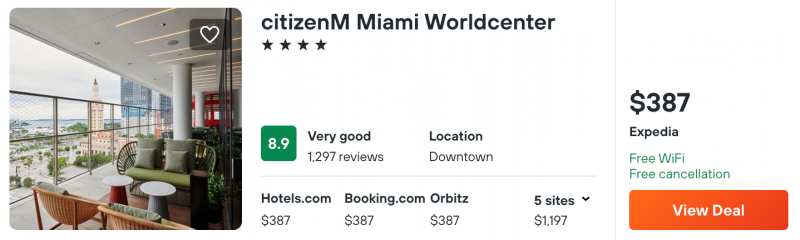 cheap hotels in miami, florida