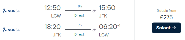 flights from London to many US cities