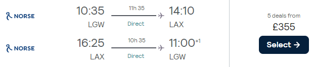 flights from London to many US cities