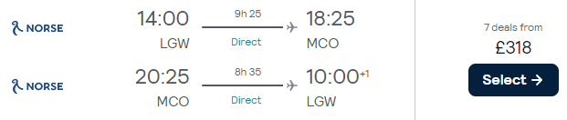 flights from London to many US cities