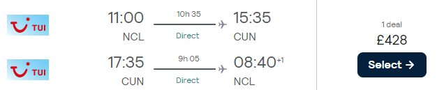 Non-stop flights from the UK to Mexico