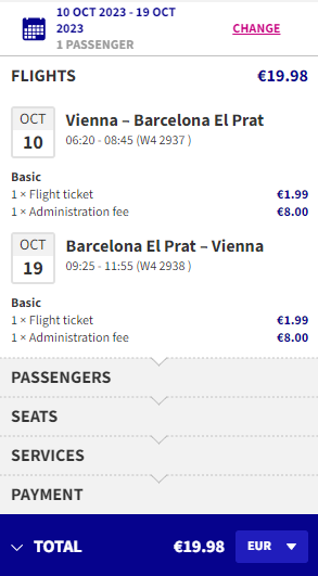 Cheap flights from Vienna to Barcelona