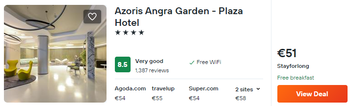 cheap hotels in the azores