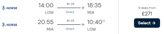 Non-stop flights from London to the USA