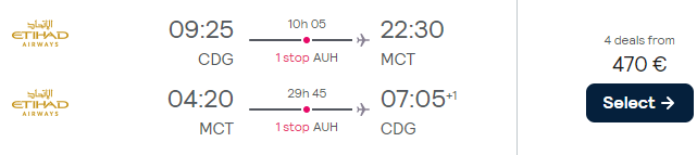 cheap flights to oman