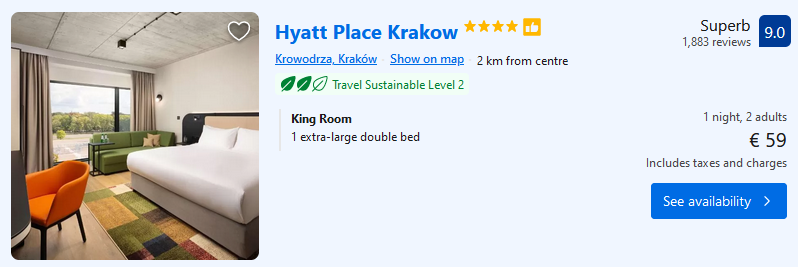 cheap hotels in krakow