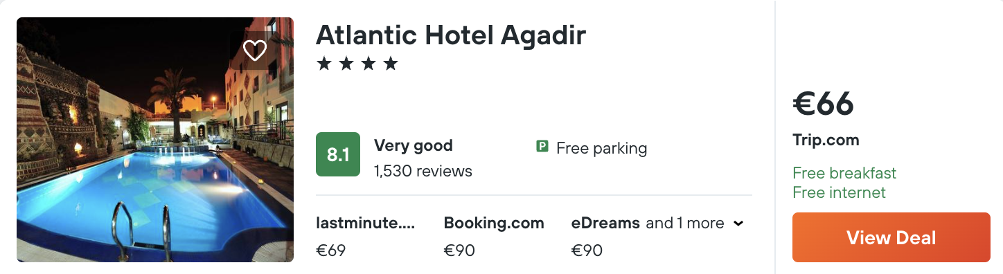 cheap hotel in Agadir